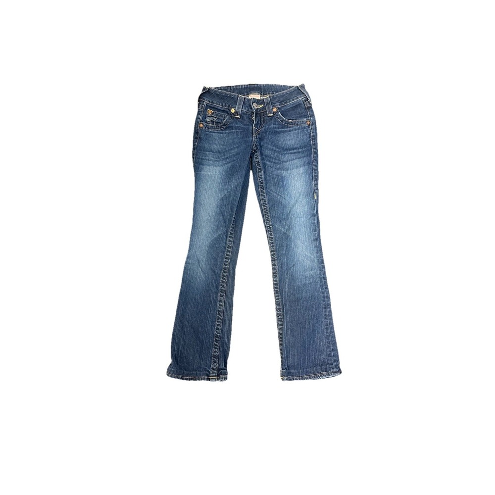 True Religion Becky Bootcut Jeans Women's Size 25 Blue‎ Denim Made in USA Y2K